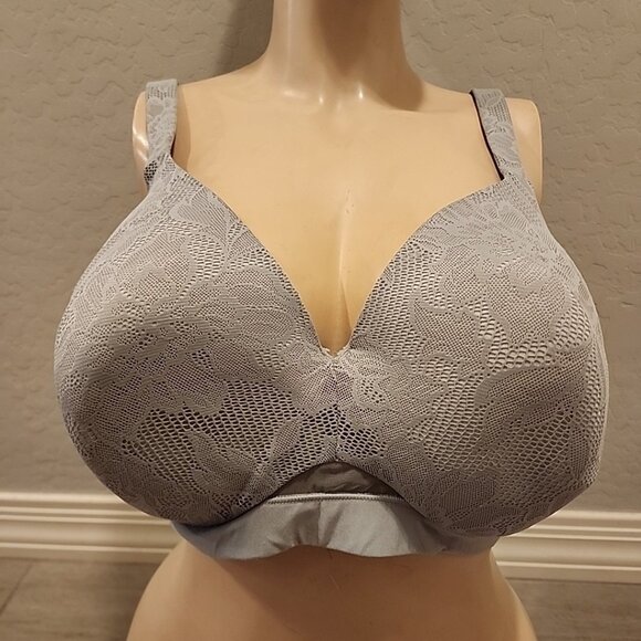Cacique Lightly Lined Full Coverage Bra 42DDD Gray Underwire - Picture 1 of 4